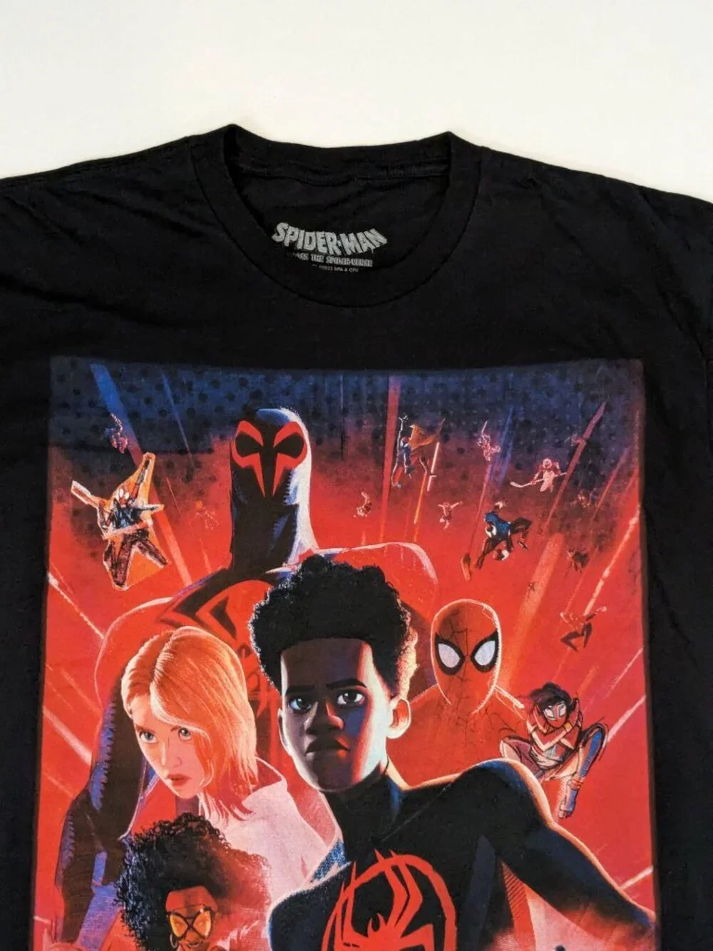 Marvel Spider Man Across the Spider Verse Graphic T shirt Streetwear Y2K Large